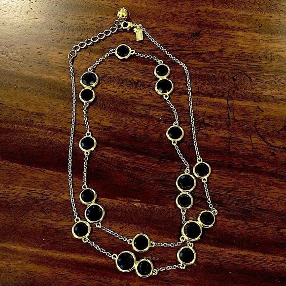 KATE SPADE Gold Tone & Black Crystal 32” Necklace - Picture 8 of 15